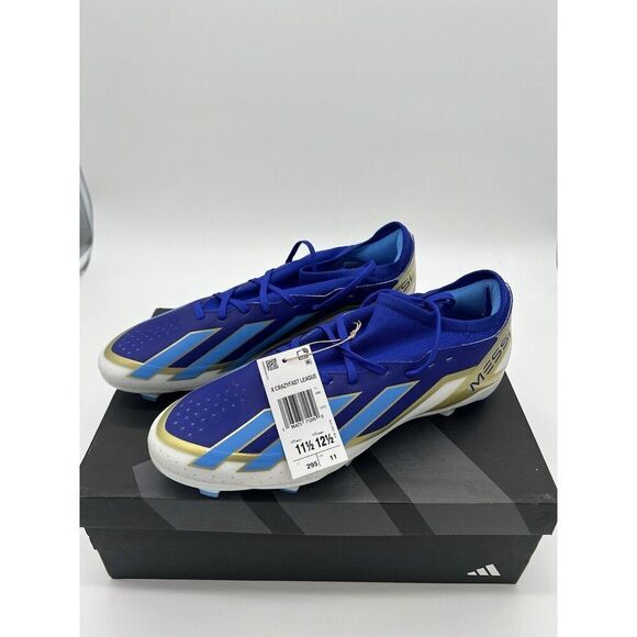 Adidas X Crazyfast League FG Messi Soccer Cleats Shoes Blue ID0712 Men Size 11.5 - Picture 1 of 10